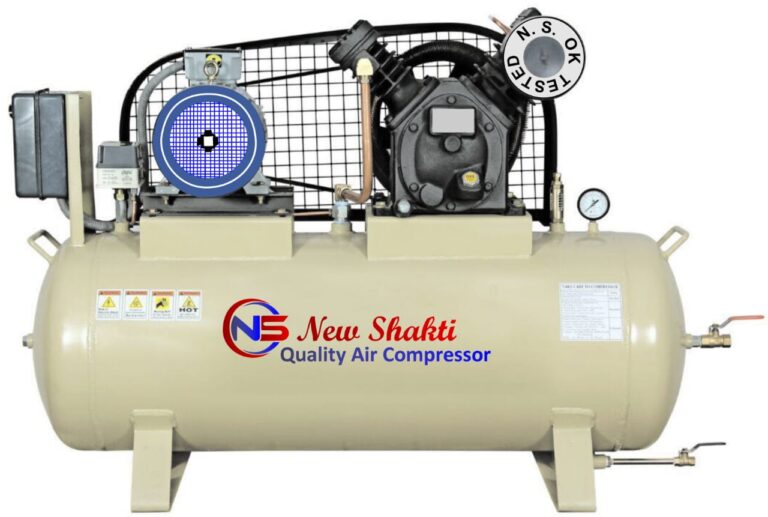 5 Hp Reciprocate Type Air Compressor Manufactures and Supplies by New Shakti Air Corporation, Ahmedabad, Gujarat, India